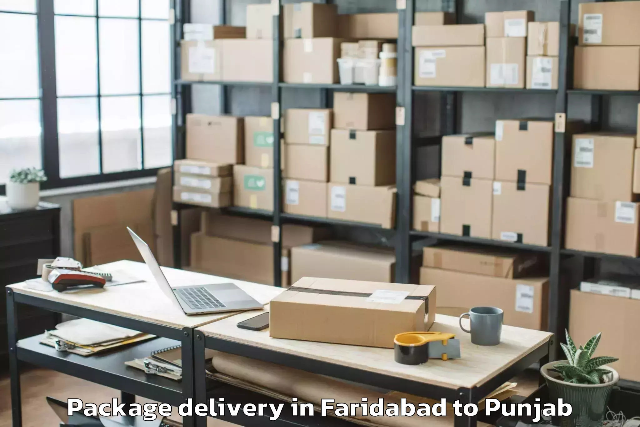 Faridabad to Balachor Package Delivery